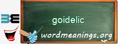 WordMeaning blackboard for goidelic